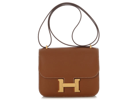 Hermès Gold Epsom Constance Mirror 18