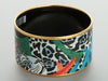 Hermès Extra Wide Jaguar Quetzal Enamel Bangle