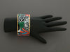 Hermès Extra Wide Jaguar Quetzal Enamel Bangle