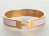 Hermès Narrow Rose Dragée Clic-Clac Bracelet