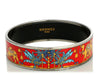 Hermès Wide Enamel Camel Bangle