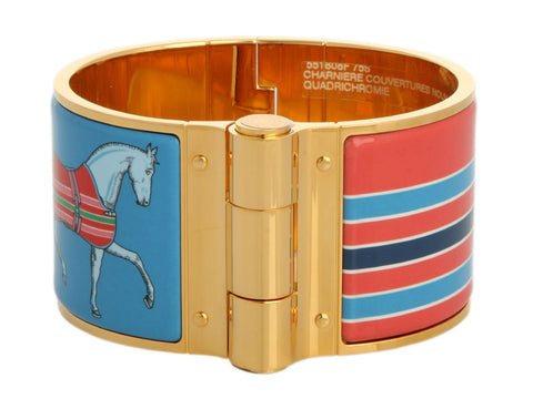 Hermès Extra Wide Couvertures Charnière Bracelet