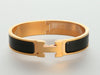 Hermès Narrow Black Clic-Clac Bracelet