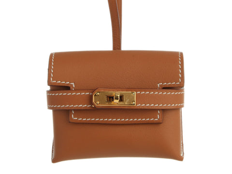 Hermès Gold Swift Kelly Festival Bag Charm