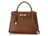 Hermès Vintage Gold Courchevel Kelly 28
