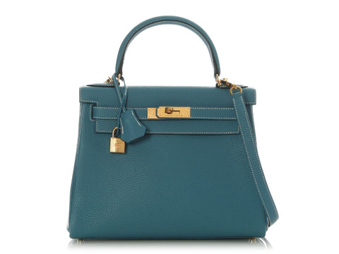 Hermès Blue Jean Togo Kelly 28