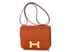 Hermès Orange Epsom Constance Mirror 18