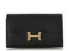 Hermès Black Epsom Constance Long Wallet