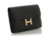 Hermès Black Epsom Constance Long Wallet