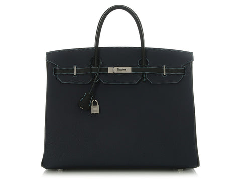 Hermès SO Bleu Nuit and Black Togo Birkin 40