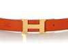 Hermès Orange and Craie Reversible Belt Kit 24mm