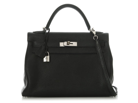 Hermès Black Togo Kelly 32