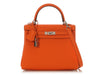 Hermès Orange Minium Togo Kelly 25