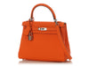 Hermès Orange Minium Togo Kelly 25