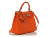 Hermès Orange Minium Togo Kelly 25