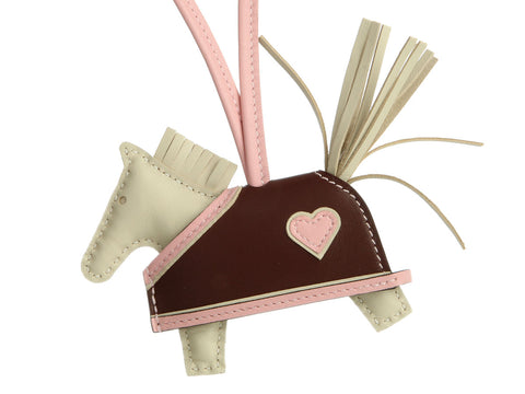 Hermès Craie Lambskin Rodeo Robeo Coeur PM Bag Charm