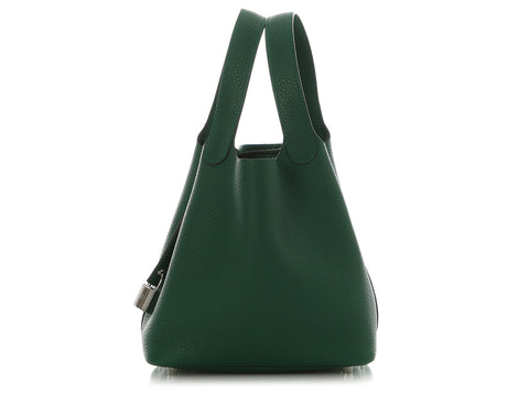 Hermès Vert Moyen Clemènce Picotin Lock 18