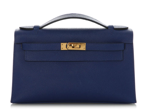 Hermès Bleu Electrique Epsom Kelly Pochette