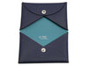 Hermès SO Bleu Encre and Bleu Jean Swift Calvi Verso Card Holder