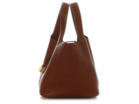 Hermès Fauve Barenia Faubourg Picotin Lock 22