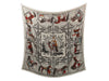 Hermès Imprimeur Fou Charabia Cashmere Silk Shawl 140cm