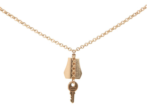 Hermès 18K Rose Gold Kelly Clochette Bracelet
