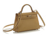 Hermès Mini Gold Doré Chamkilight Chèvre Kelly 20