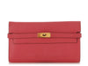 Hermès Rose Azalée Chèvre Kelly Long Wallet