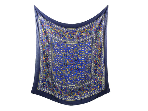 Hermès Chasse en Inde Cashmere Silk Shawl 140cm