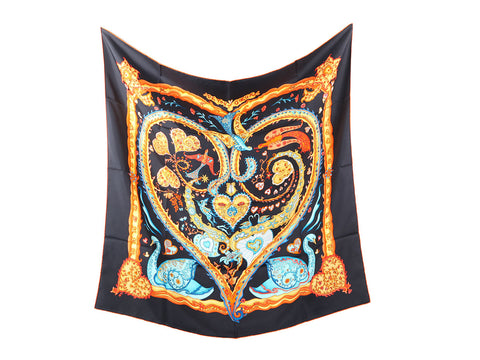 Hermès De Tout Coeur Silk Scarf 90cm