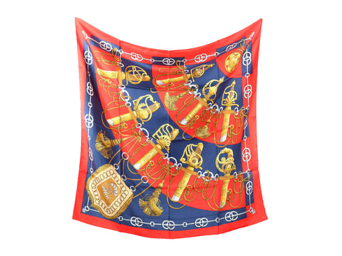 Hermès Vintage Cliquetis Silk Scarf 90cm