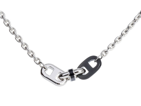 Hermès Palladium and Horn Maillon Necklace