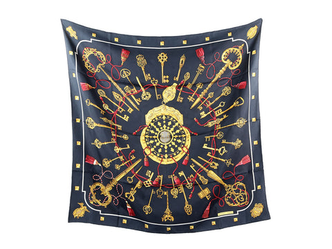 Hermès Les Clés Silk Scarf 90cm