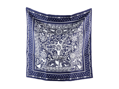 Hermès Peuple du Vent Silk Bandana Scarf 55cm