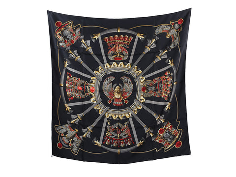 Hermès Scarabées et Pectoraux Silk Scarf 90cm