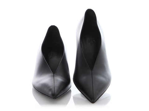 Hermès Black Pointed Toe Wedges