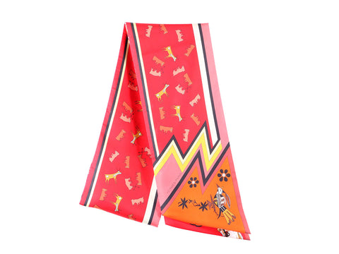 Hermès Kachinas Silk Maxi Twilly