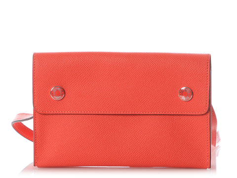 Hermès Rose Texas Snap Wallet