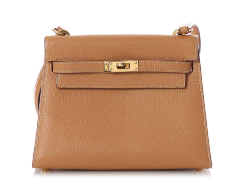 Hermès Vintage Gold Mini Shoulder Kelly 20