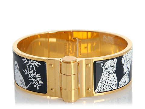 Hermès Wide Tendresse Féline Tattoo Charnière Bracelet