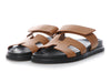 Hermès Gold Calfskin Chypre Sandals
