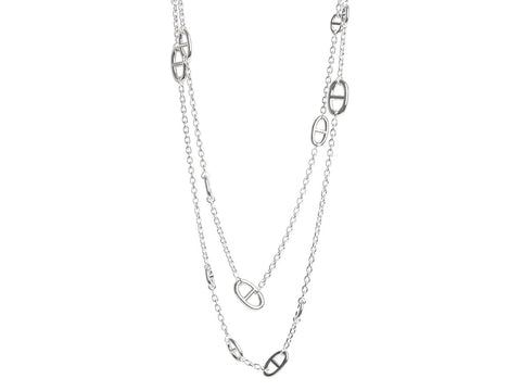 Hermès Sterling Silver Farandole Necklace 160