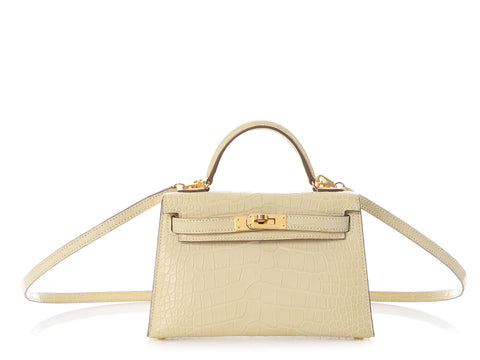 Hermès Vanille Matte Alligator Kelly 20