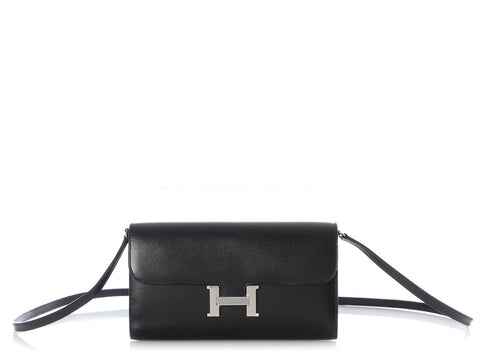 Hermès Black Box Calfskin Constance To Go