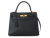 Hermès Black Sombrero Kelly 28
