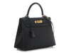Hermès Black Sombrero Kelly 28