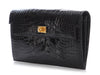 Hermès Black Shiny Alligator Kelly Pocket Long Wallet