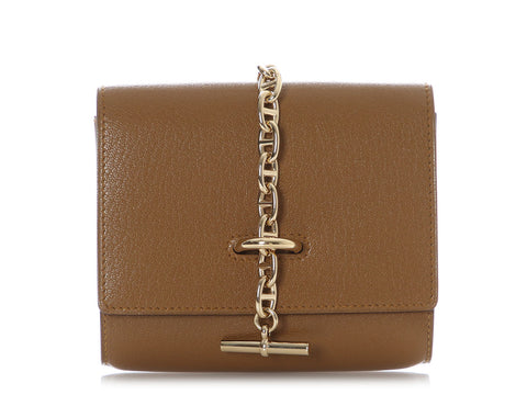 Hermès Bronze Doré Chèvre Chaîne d’Ancre To Go Wallet