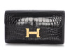 Hermès Black Shiny Alligator Constance To Go