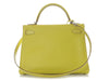 Hermès Lime Epsom and Gris Perle Candy Collection Kelly 32